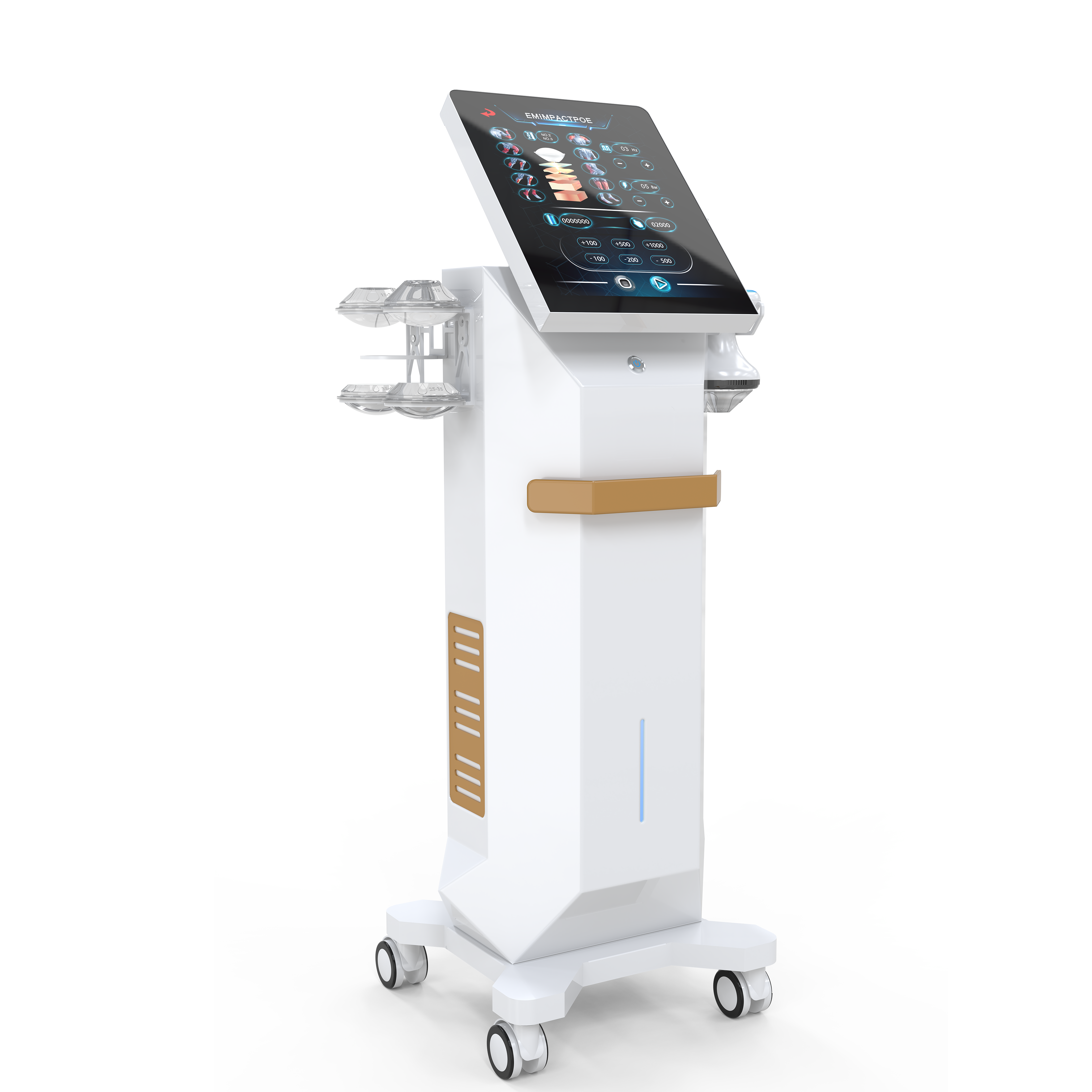 B63 EMIMPACTPOE Floor-Standing Piezoelectric Focused Shockwave — Premium Clinical Therapy Station