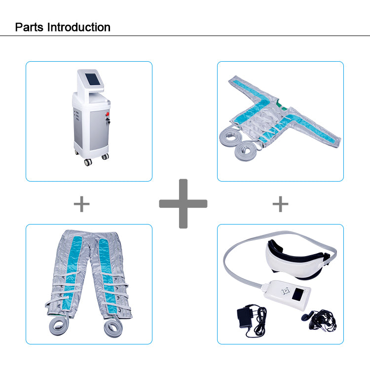 BR616 Infrared FIR heating Pressotherapy Lymphatic Drainage Machine with Eye Massage slimming
