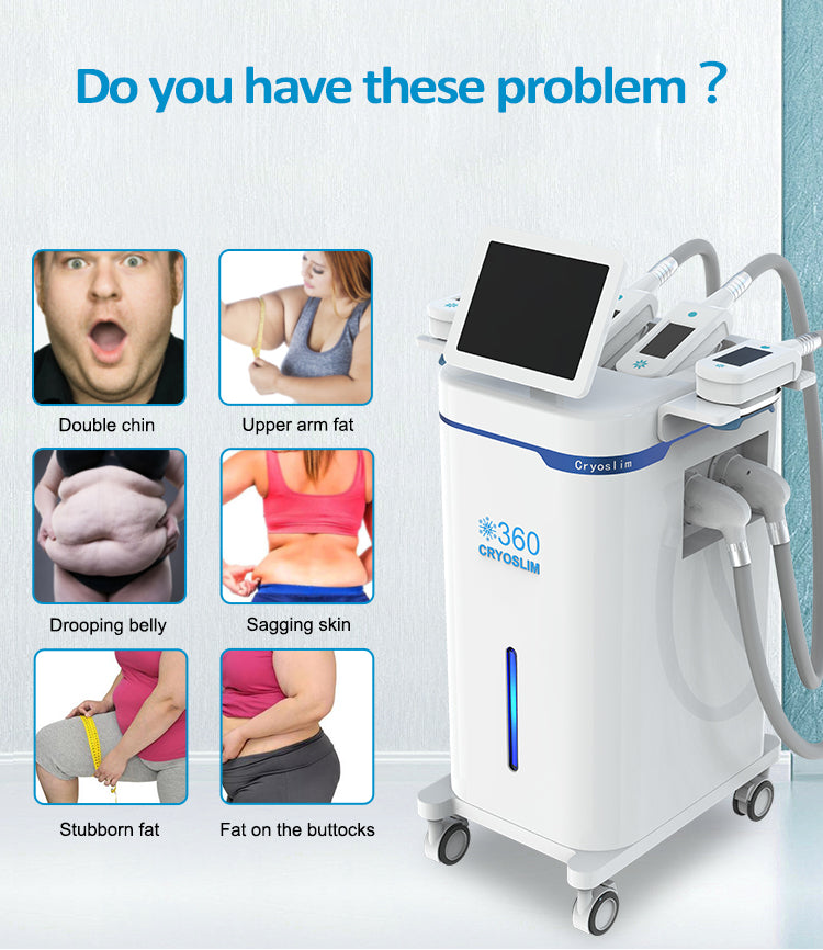 CTM49 360° Cryolipolysis Fat Freezing Machine – 4 Handle Vacuum Cooling Body Slimming Device