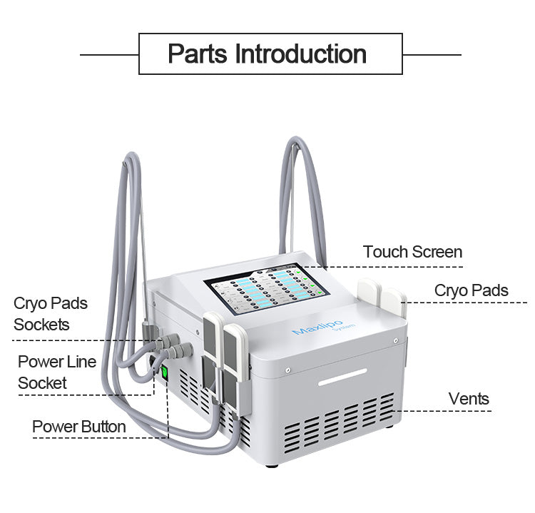 XM-278 4 in 1 Cryo lipolysis Criolipólise Fat Freezing criolipólisis Cryo & EMS Body Sculpting Device Contouring Machine 4 Cooling Pads