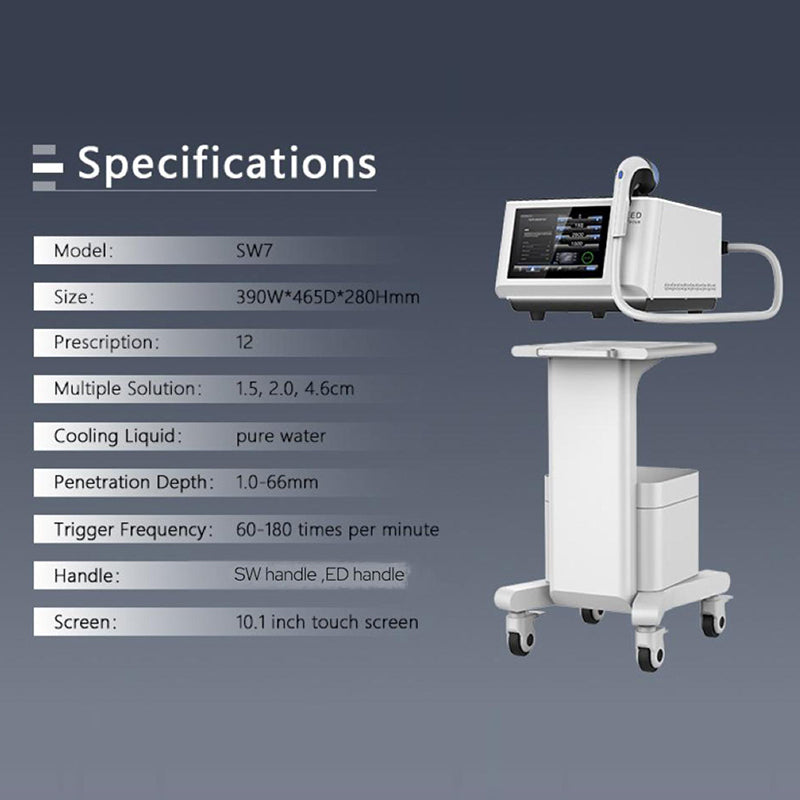 SW7 focused Shockwave Machine — German-Inspired Piezoelectric Design for Premium Clinics